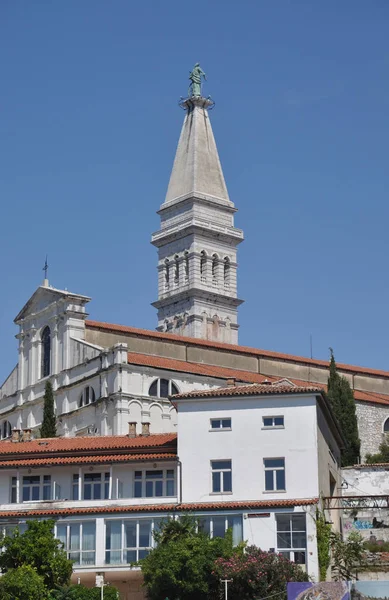 Rovinj Istria Croatia Mar Mar Mediterráneo Costa Península Casco Antiguo — Foto de Stock