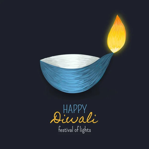 Feliz Diwali Diya Indiana Festival Luzes Fogos Celebração Dipawali Fundo — Fotografia de Stock