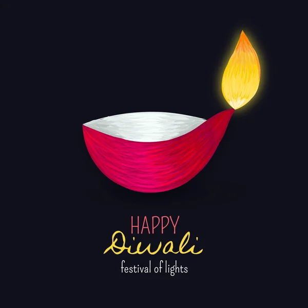 Happy Diwali Indian Diya Festival Lights Fires Dipawali Celebration Festive — Stock Photo, Image