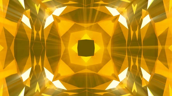 Kaleidoskop Goldschmuck Muster Hintergrund Darstellung — Stockfoto