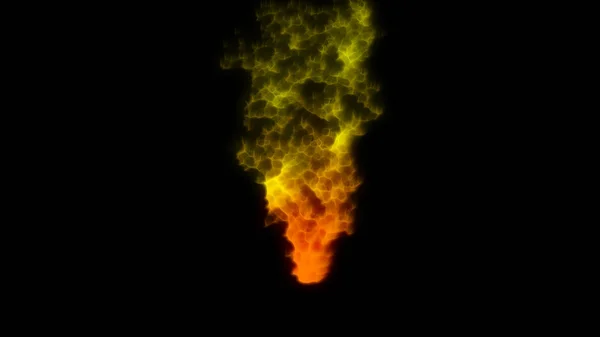 Fuego Mágico Abstracto Sobre Fondo Negro Renderizado —  Fotos de Stock