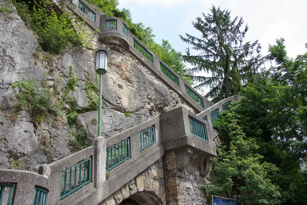 Schritte Auf Burgberg Graz Ohne Menschen Der Steiermark — Stockfoto