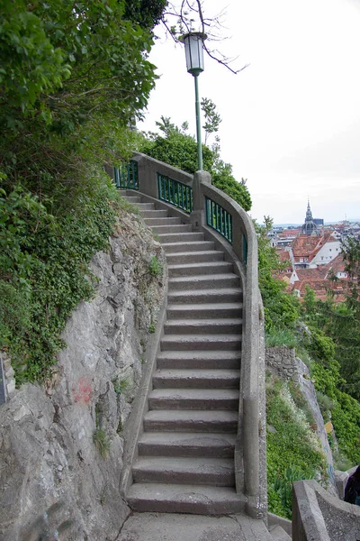 Steps Castle Hill Graz People Styria — Stock Photo, Image