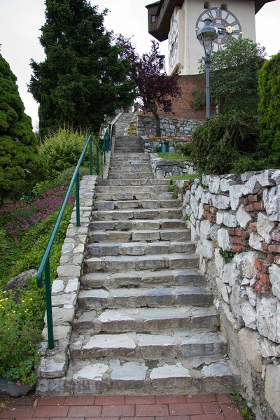 Steps Castle Hill Graz People Styria — Stock Photo, Image