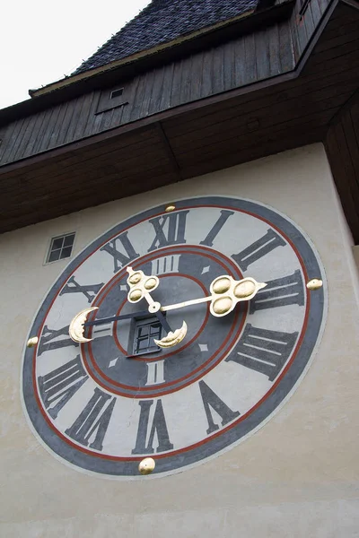 Tour Horloge Schlossberg Graz Dans Style Pendant Journée — Photo