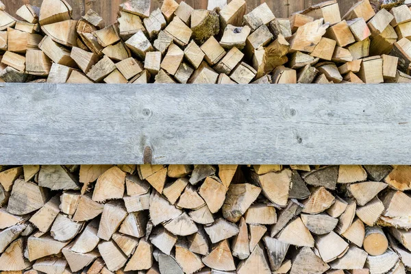 Stos Drewna Opałowego Drewniany Materiał — Zdjęcie stockowe