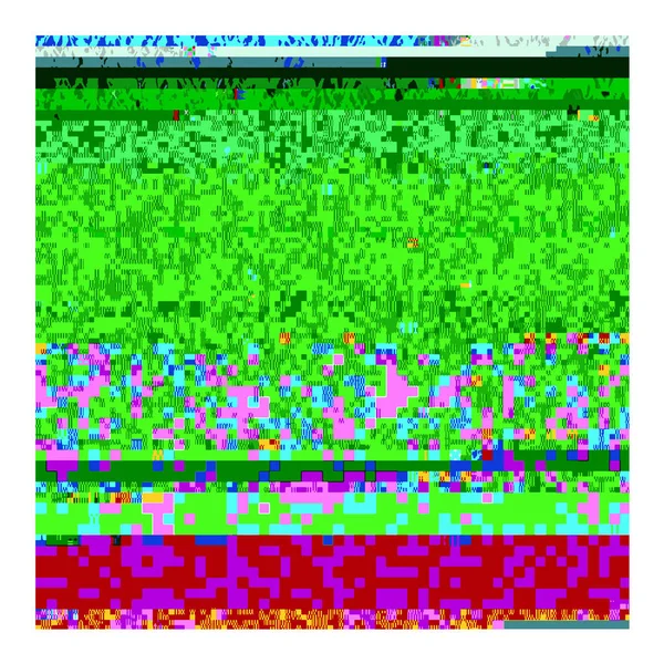 グリッチカラーの背景 データが消えた デジタルピクセルノイズテクスチャ テレビの電波障害 コンピュータ画面エラー Grunge — ストック写真