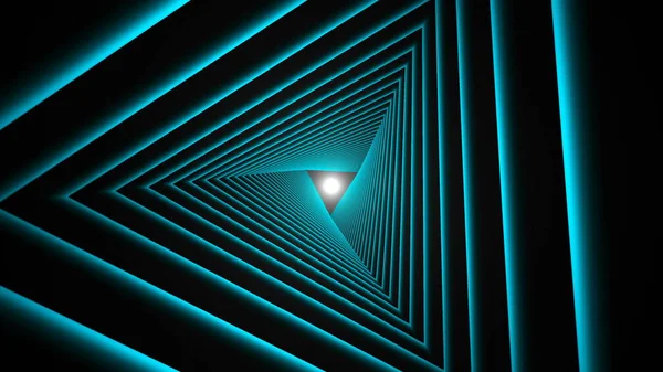 Dreieck Zukünftiger Weltraumtunnel Eine Science Fiction Komposition Darstellung — Stockfoto
