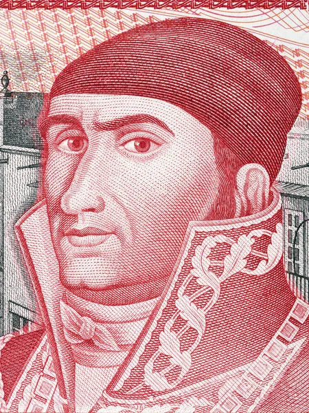 Портрет Хосе Марії Морелос Старих Мексиканських Грошей — стокове фото