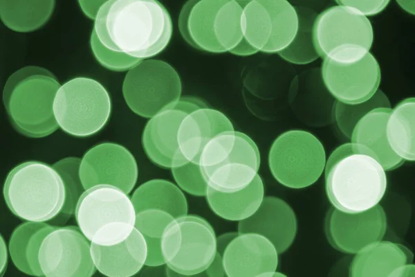 Textura Luzes Retro Verdes Com Efeito Bokeh Festa Celebração Fundo — Fotografia de Stock