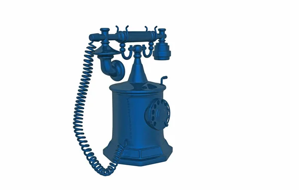 Antik Telefon Isolerad Vit Bakgrund — Stockfoto