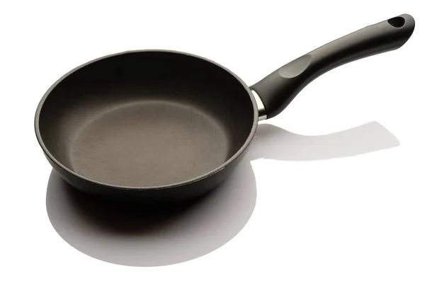 Frying Pan Pan Handle Coating Freestanding Reflection White — Stock Photo, Image