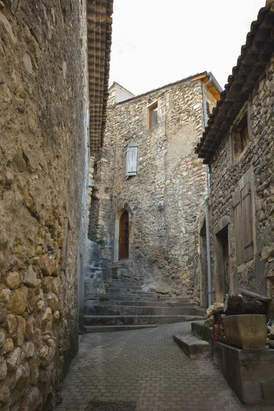 Calles Sinuosas Una Ciudad Francesa Casco Antiguo —  Fotos de Stock