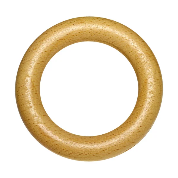 Een Kleine Ring Van Hout Voor Witte Achtergrond — Stockfoto