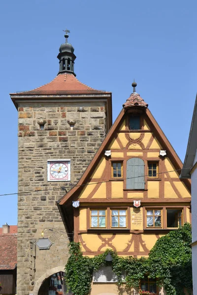 Rothenburg Der Tauber Una Ciudad Alemana Norte Baviera —  Fotos de Stock