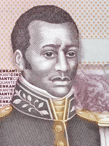 Retrato Francois Capois Del Dinero Haitiano — Foto de Stock