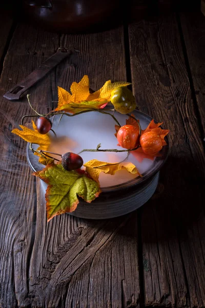 Herfstbladeren Mist — Stockfoto