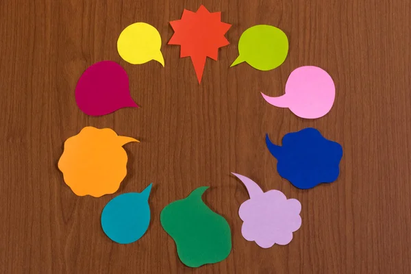 Разноцветные Шарики Оригами Ручной Работы Деревянном Фоне — стоковое фото