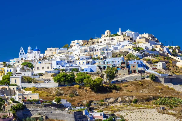 Pyrgos Kallistis Santorini Kykladerna Grekland Traditionell Och Berömd Grekisk Arkitektur — Stockfoto