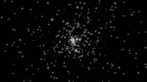 Siyah Arka Plan Üzerinde Yıldız Soyut Alan Zemin Sorunsuz Döngü — Stok fotoğraf