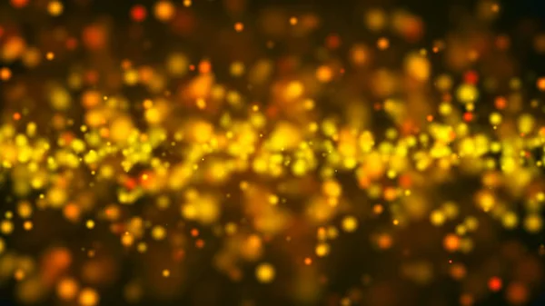 Золотий Боке Абстрактний Фон Розфокусованих Вогнів Візуалізація — стокове фото