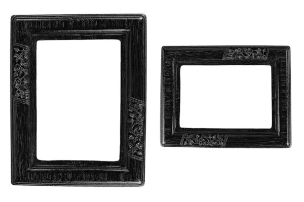 两个黑色复古相框 — 图库照片