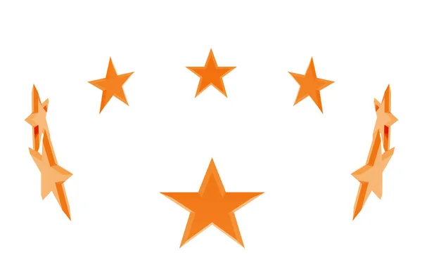 Estrellas Con Cinco Proezas Liberadas —  Fotos de Stock