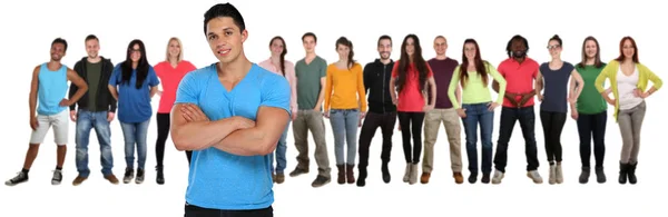 Group People Adolescents Young People Friends Team Arms Crossed Out — Stock Photo, Image