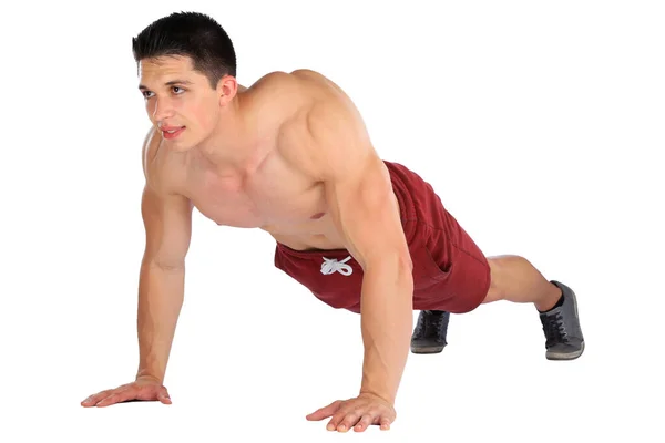 Pushups Esportes Musculação Musculação Musculatura Musculatura Musculação Construção Livre Isolado — Fotografia de Stock