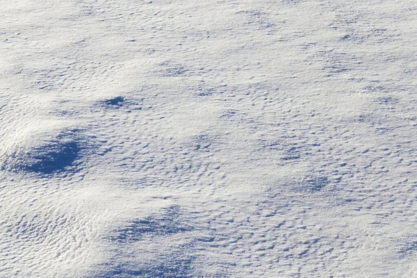 Fotografato Neve Dopo Una Nevicata Durante Gelo Primo Piano Con — Foto Stock