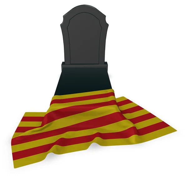 Lápida Bandera Catalana Rendering —  Fotos de Stock