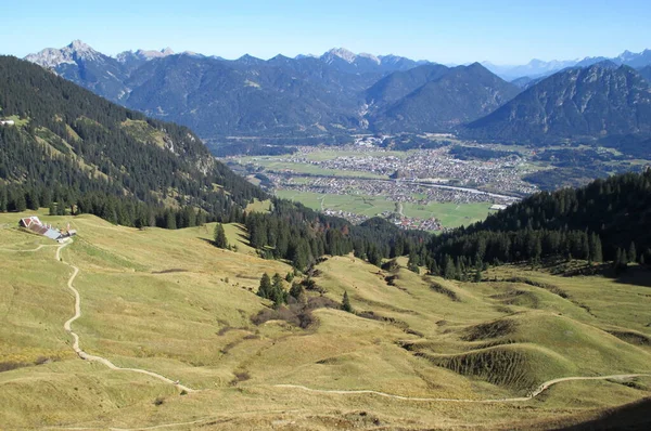 Vue Panoramique Sur Paysage Alpin Majestueux — Photo