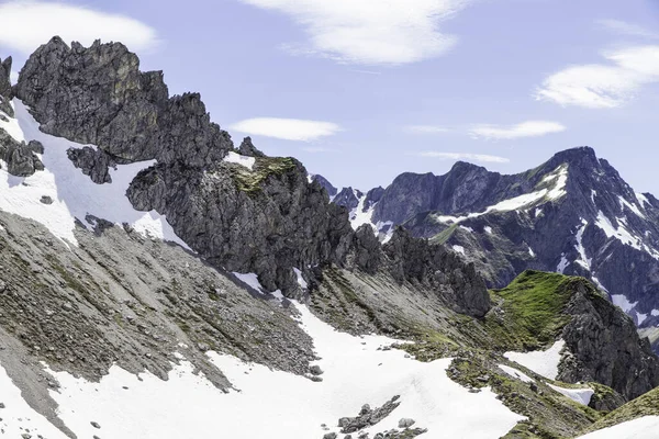Panorámás Kilátás Nyílik Alpok Közelében — Stock Fotó