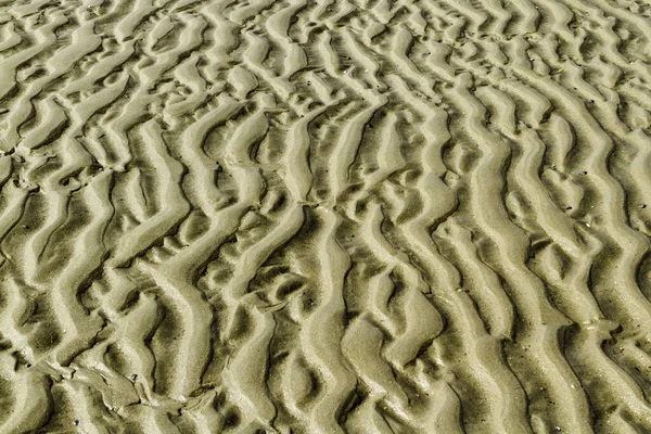 Padrão Areia Ondulada Praia Fundos Naturais Texturas — Fotografia de Stock