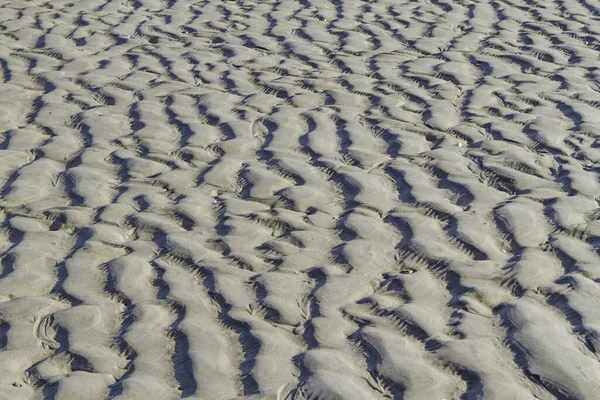 Vågigt Sandmönster Stranden Naturliga Bakgrunder Och Texturer — Stockfoto