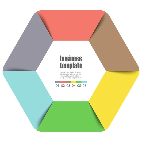 Farbige Vorlage Der Geschäftsinformationsgrafik Mit Verschiedenen Optionen Die Den Teamarbeitsprozess — Stockfoto