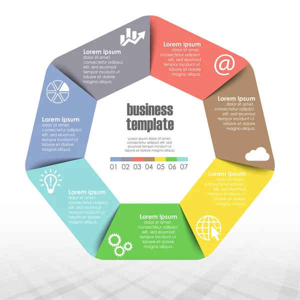Plantilla Color Negocio Con Diferentes Opciones Que Muestran Proceso Trabajo —  Fotos de Stock