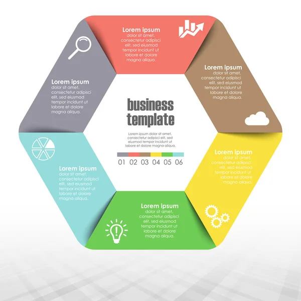 Colored Template Business Info Graphic Different Options Showing Team Work — Stock Photo, Image