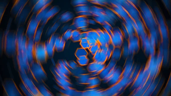Абстрактный Радиальный Размытый Шестиугольный Фон Цифровой Фон Рендеринга — стоковое фото