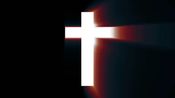 Licht Kreuz Christi Strahlen Hintergrund Darstellung — Stockfoto