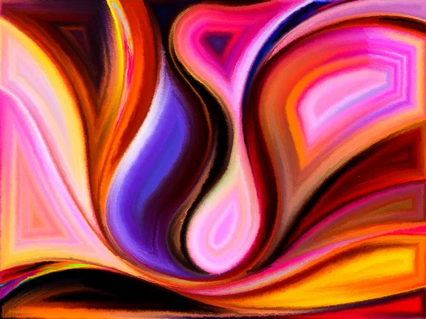 Color Flow series. Composition of  vivid waves and curves for projects on imagination, creativity and art