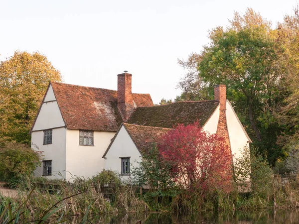 Willy Lotts Cottage Flatford Mill Suffolk Autumn Close — Stock Photo, Image
