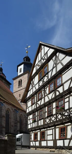 Den Historiska Gamla Staden Schmalkalden Thüringen Tyskland — Stockfoto
