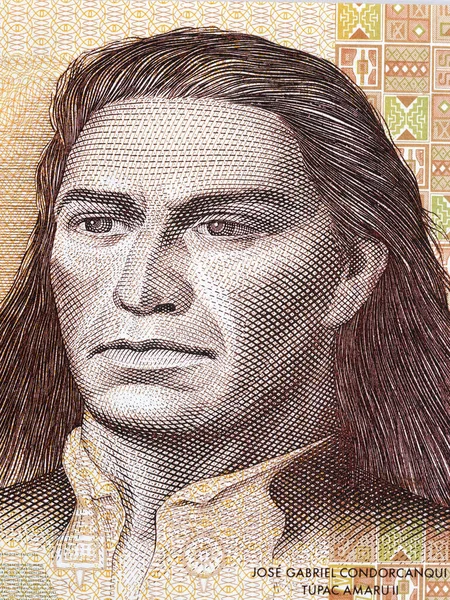 Портрет Тупака Амару Перуанських Грошей — стокове фото