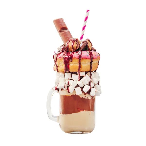 Kremalı Çikolatalı Milkshake Kahve Çekirdeği — Stok fotoğraf