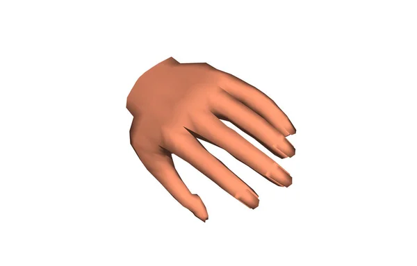 Рука Кусочками Пальцев Ногтями — стоковое фото