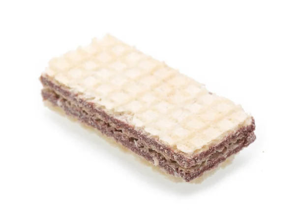 Pyszne Wafer Biscuit Izolowane Białym Tle — Zdjęcie stockowe