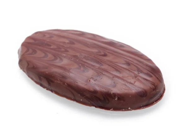 Biskuit Coklat Lezat Diisolasi Pada Latar Belakang Putih — Stok Foto