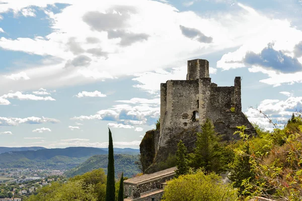 Rochemaure Castelo Medieval França — Fotografia de Stock