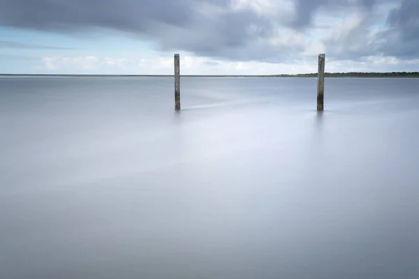 Pólos Mar Norte Schiermonnikoog — Fotografia de Stock